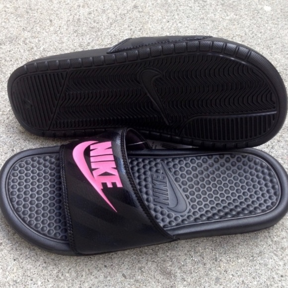 WMNS NIKE BENASSI SLIDES JDI JUST
DO IT BLACKS PINKS - Picture 4 of 6